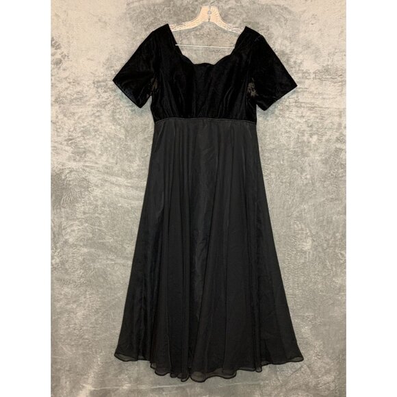 Stage Accents Dresses & Skirts - Vtg Stage Accents Women Dark Romantic Whimisgoth Fairy Grunge Velvet Dress 10